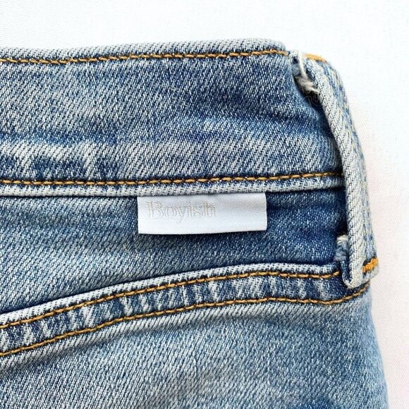 BOYISH MIKEY HIGH RISE BUTTON FLY RAW CROPPED LEG JEANS - 26 - Picture 10 of 11